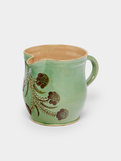 Poterie d’Évires - Flowers Hand-Painted Ceramic Rounded Jug -  - ABASK - 