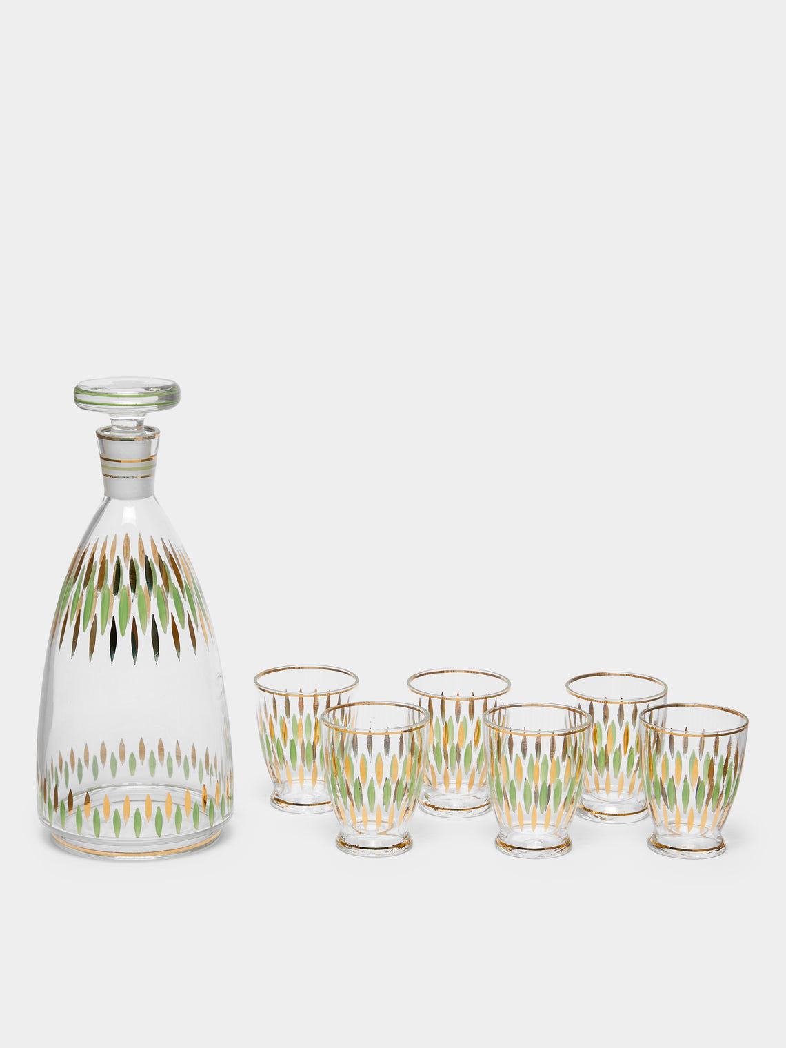 Antique and Vintage - 1960s Czech Cocktail Decanter with Glasses (Set of 7) -  - ABASK - 