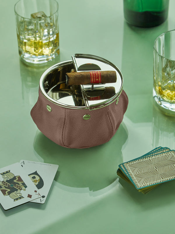 Giobagnara - Laurence Leather Bean Bag Ashtray - Taupe - ABASK