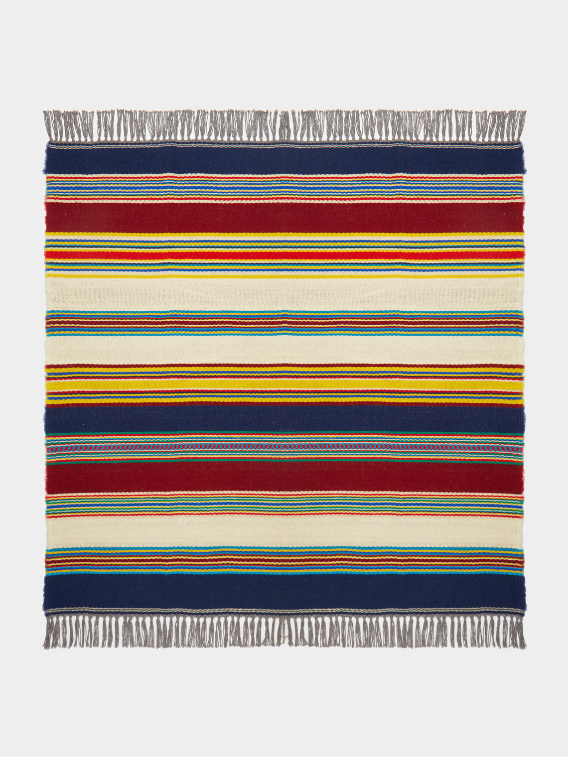 Fábrica Alentejana de Lanifícios - Handwoven Wool Rug with Fringe -  - ABASK - 