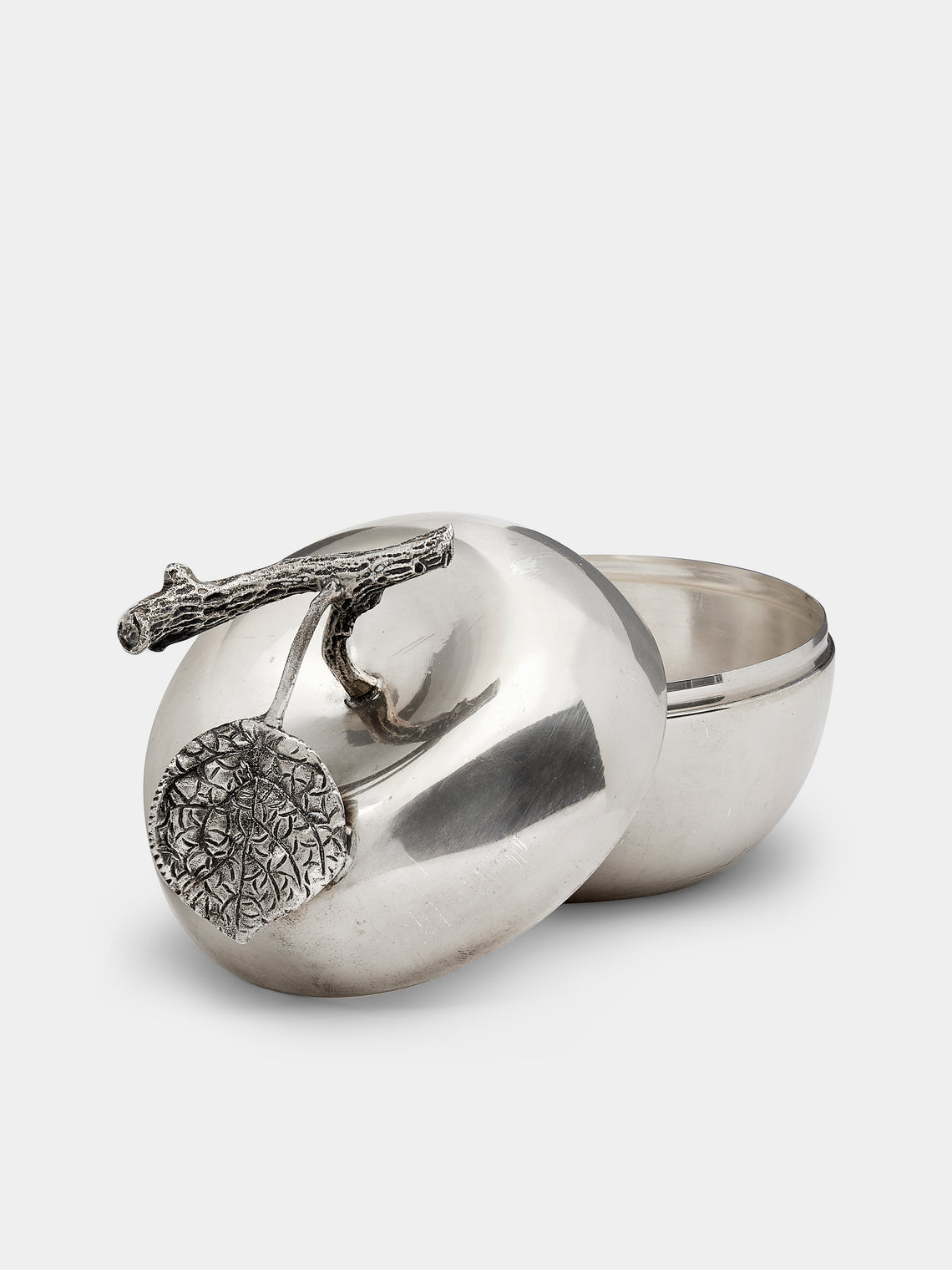 Antique and Vintage - 1900s Apple Silver Box -  - ABASK