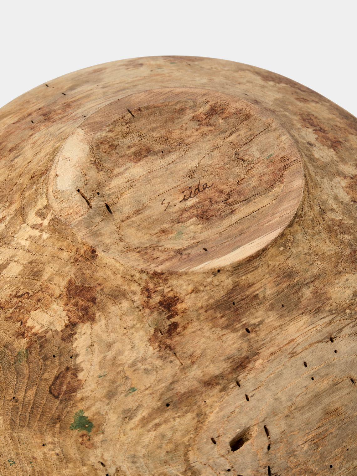 Iida Woodturning - Hand-Turned Oak Earth-Finish Bowl - Brown - ABASK