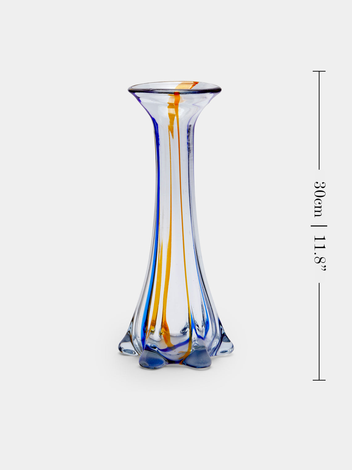 Antique and Vintage - Mid-Century Glass Vase - Clear - ABASK