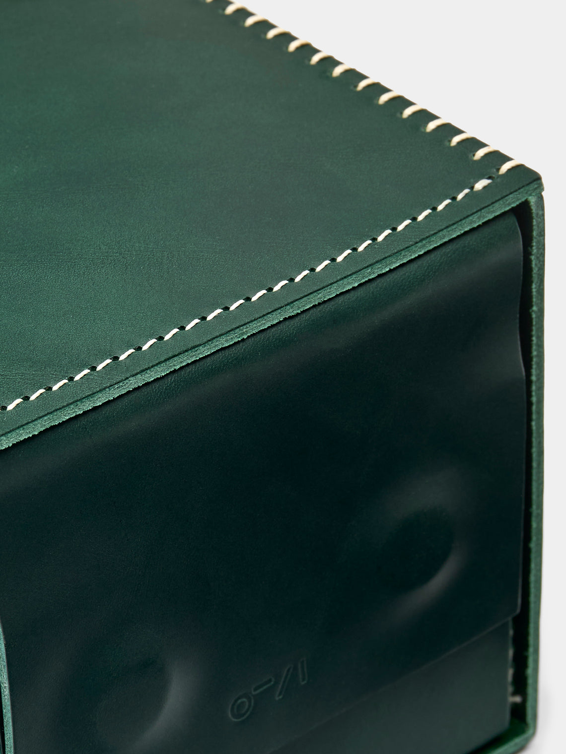 Otzi Studio - Eyelet Leather Tissue Box - Green - ABASK
