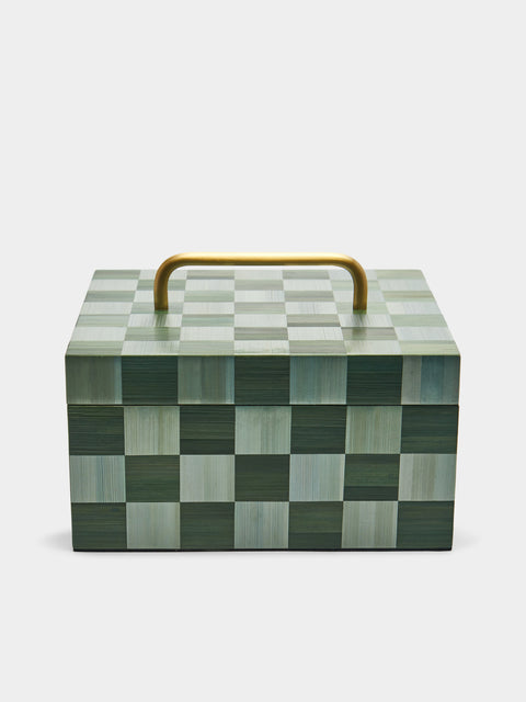 Ruda Studio - Weave Rye Straw Inlay Wood Box -  - ABASK - 