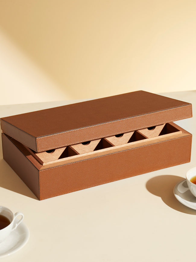 Giobagnara - Leather Large Tea Box - Brown - ABASK