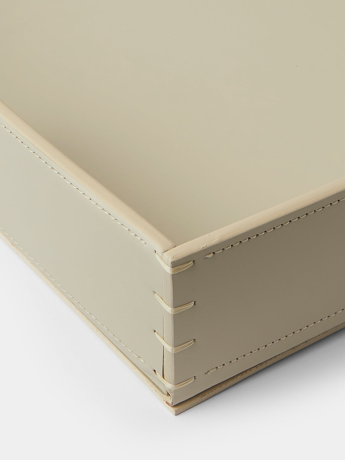 Riviere - Barcelona Leather Tray (24.5in/62cm) - Ivory - ABASK