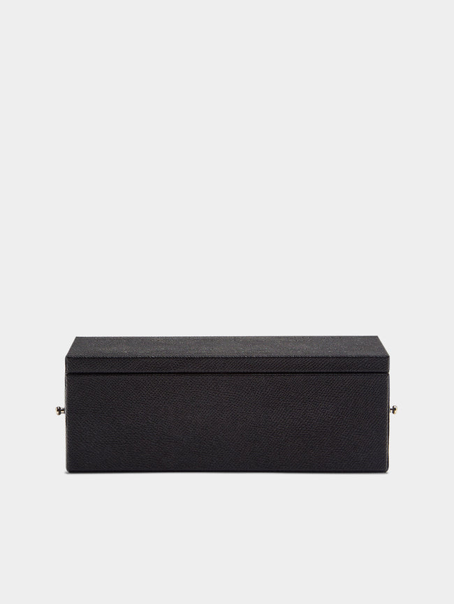 Geoffrey Parker - Leather Dominoes and Cribbage Set - Black - ABASK - 