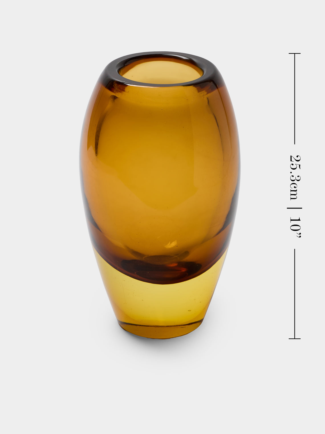 Antique and Vintage - 1960s Flavio Poli for Seguso Vetri d’Arte Sommerso Murano Glass Vase (10in/25.5cm) - Orange - ABASK