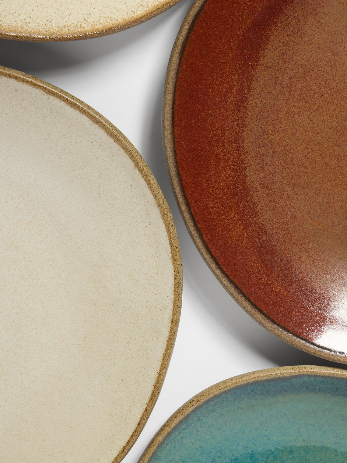 Hana Karim Studio - Hand-Built Ceramic Dessert / Salad Plates – 7in/18cm (Set of 4) - Multiple - ABASK