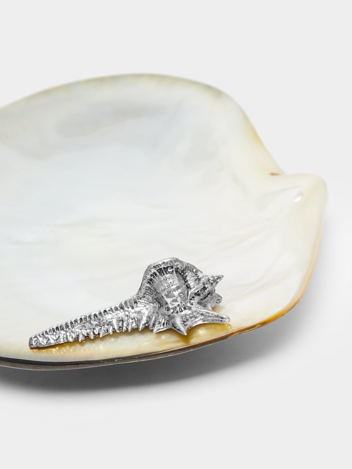 Objet Luxe - Silver-Plated and Black Mother-of-Pearl Plate -  - ABASK