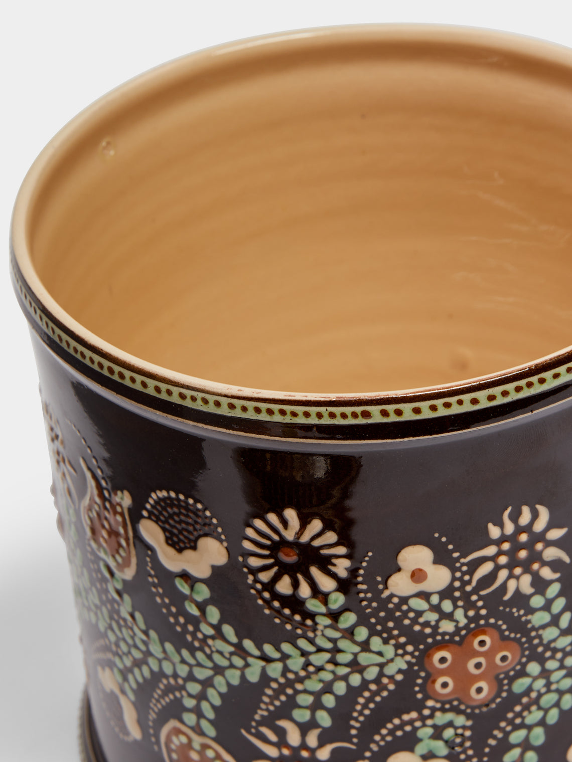 Poterie d’Évires - Flowers Hand-Painted Ceramic Large Jar -  - ABASK