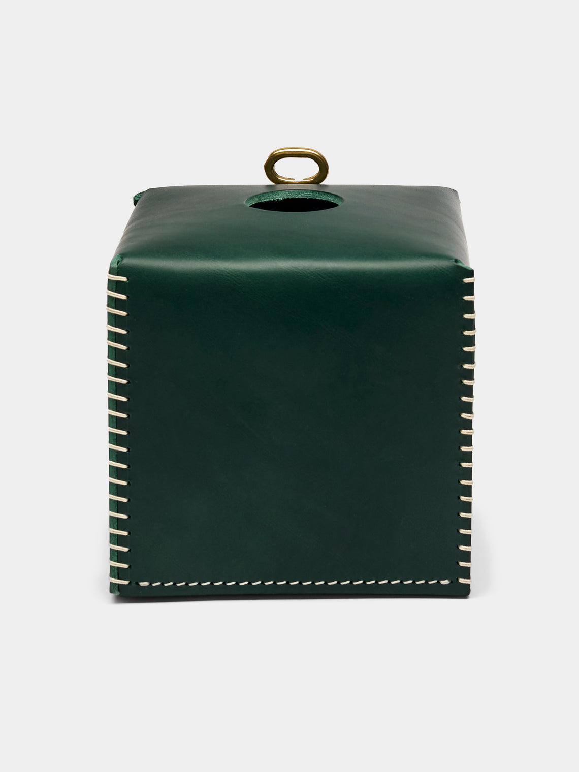 Otzi Studio - Eyelet Leather Tissue Box - Green - ABASK - 