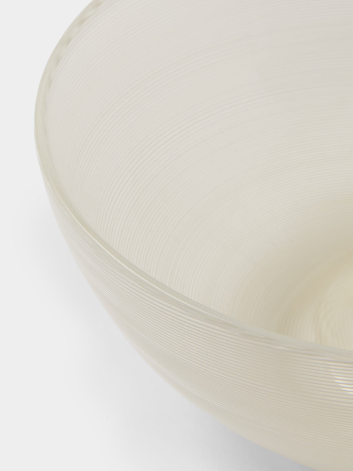 Antique and Vintage - 1973 Fulvio Bianconi for Venini Filigree Murano Glass Bowl - Clear - ABASK