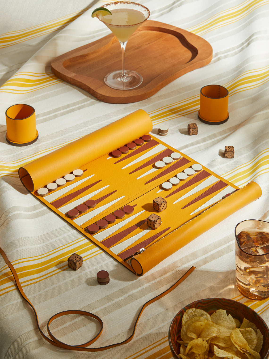 Métier - Leather Travel Backgammon Set -  - ABASK