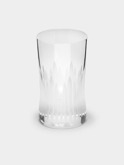 J. Hill's Standard - Martino Gamper Furrow Cut Crystal Wine Glass (Set of 2) - Clear - ABASK- 