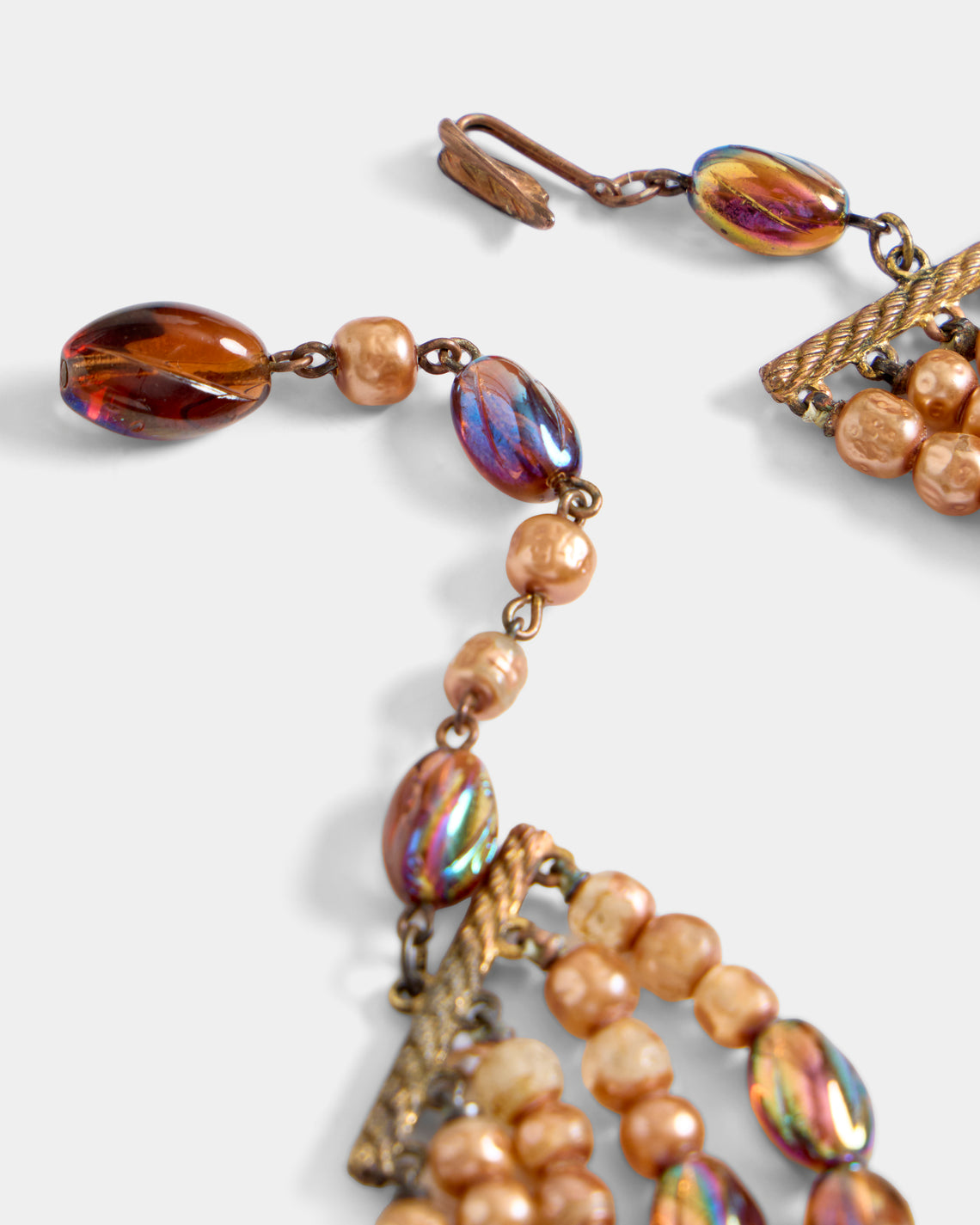 Mahnaz Collection - Women's Vintage 1950 Schiaparelli Five-Strand Beaded Necklace - Multiple - ABASK