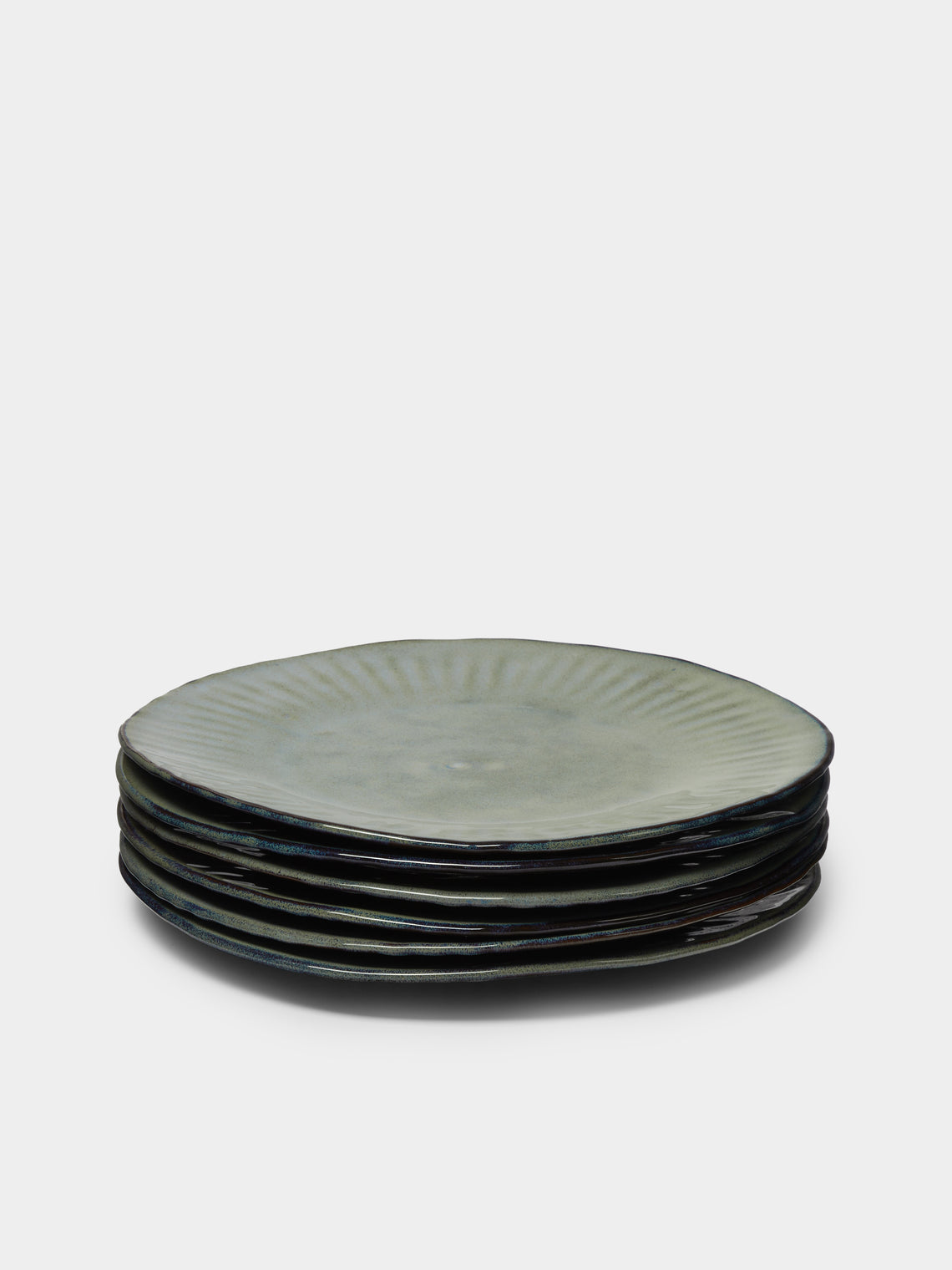 Mervyn Gers Ceramics - 'Paper' Hand-Glazed Ceramic Dinner Plates (Set of 6) -  - ABASK