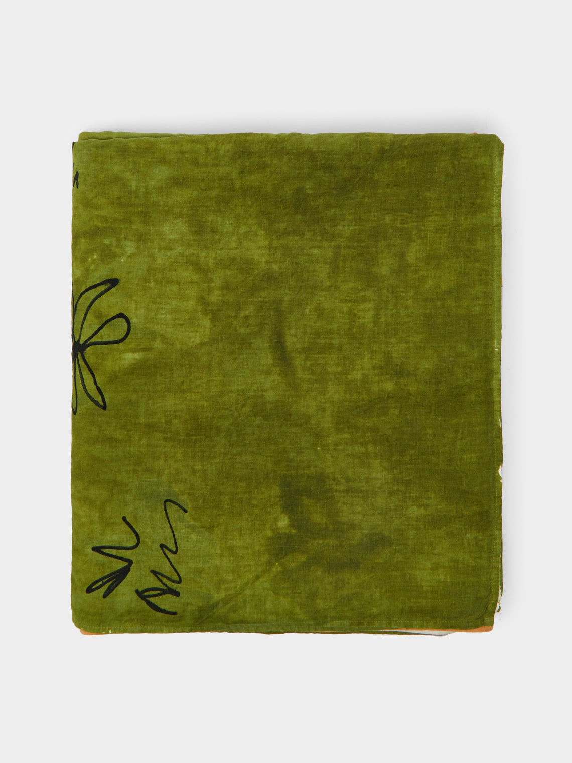Stamperia Bertozzi - Orange Trees Hand-Painted Linen Rectangular Tablecloth -  - ABASK - 