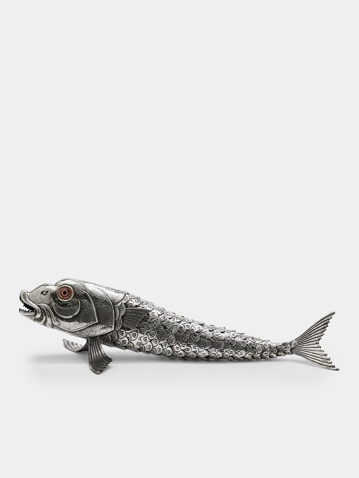 Antique and Vintage - 1960s Spanish Solid Silver Articulating Fish - Silver - ABASK - 