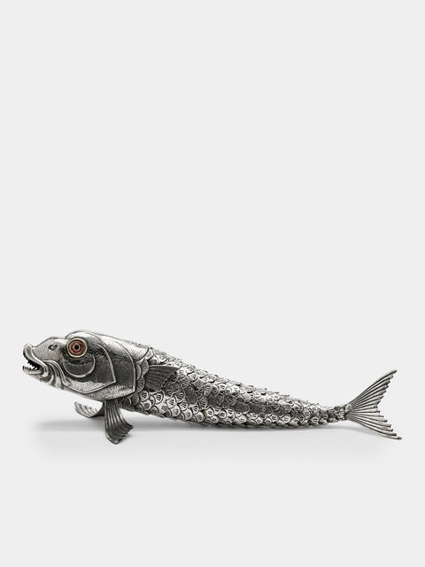 Antique and Vintage - 1960s Spanish Solid Silver Articulating Fish - Silver - ABASK - 