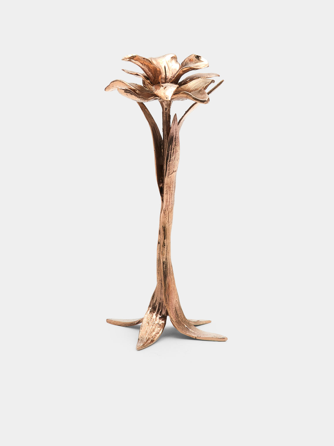 Osanna Visconti - Iris Hand-Cast Bronze Large Candle Holder - Bronze - ABASK - 