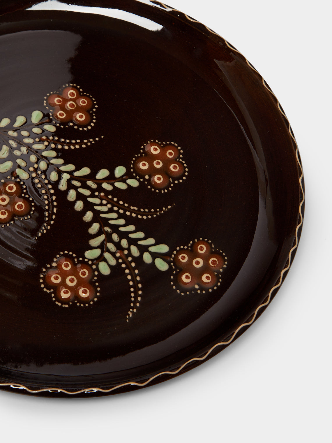 Poterie d’Évires - Flowers Hand-Painted Ceramic Dinner Plates (Set of 4) -  - ABASK