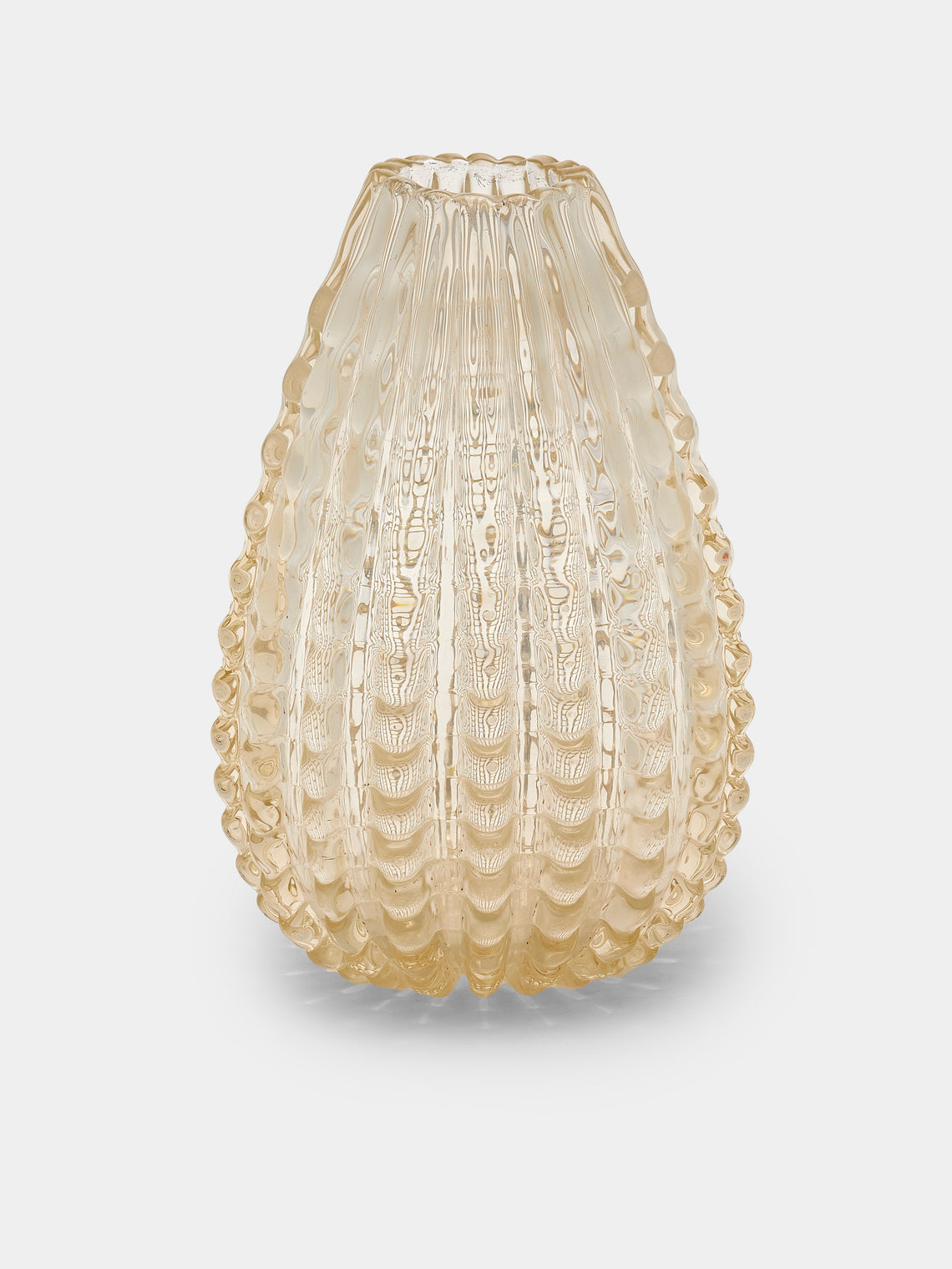 Antique and Vintage - 1930s Ercole Barovier Murano Glass Vase - Clear - ABASK - 