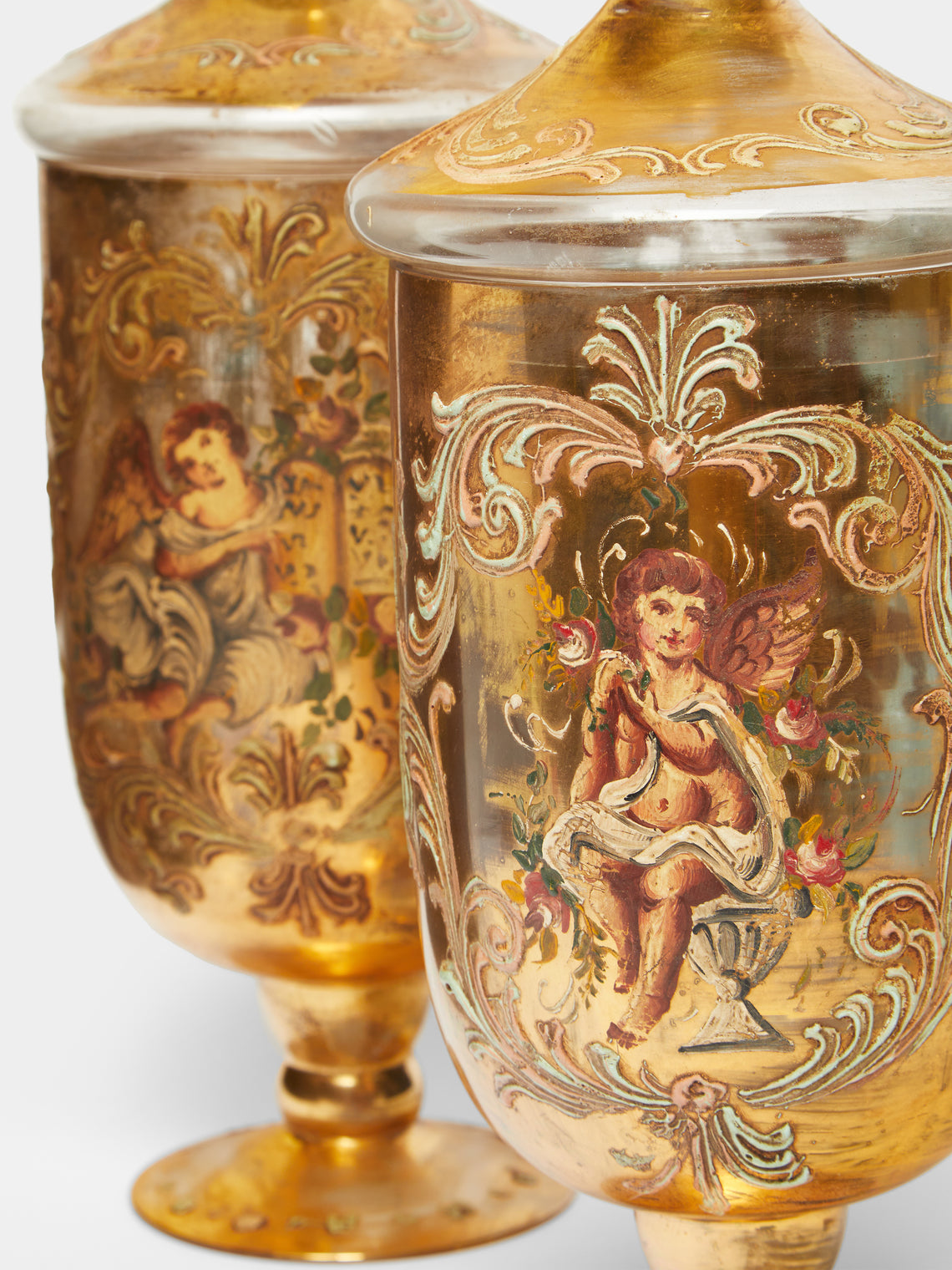 Antique and Vintage - 18th-Century Italian Glass Apothecary Jars (Set of 2) -  - ABASK