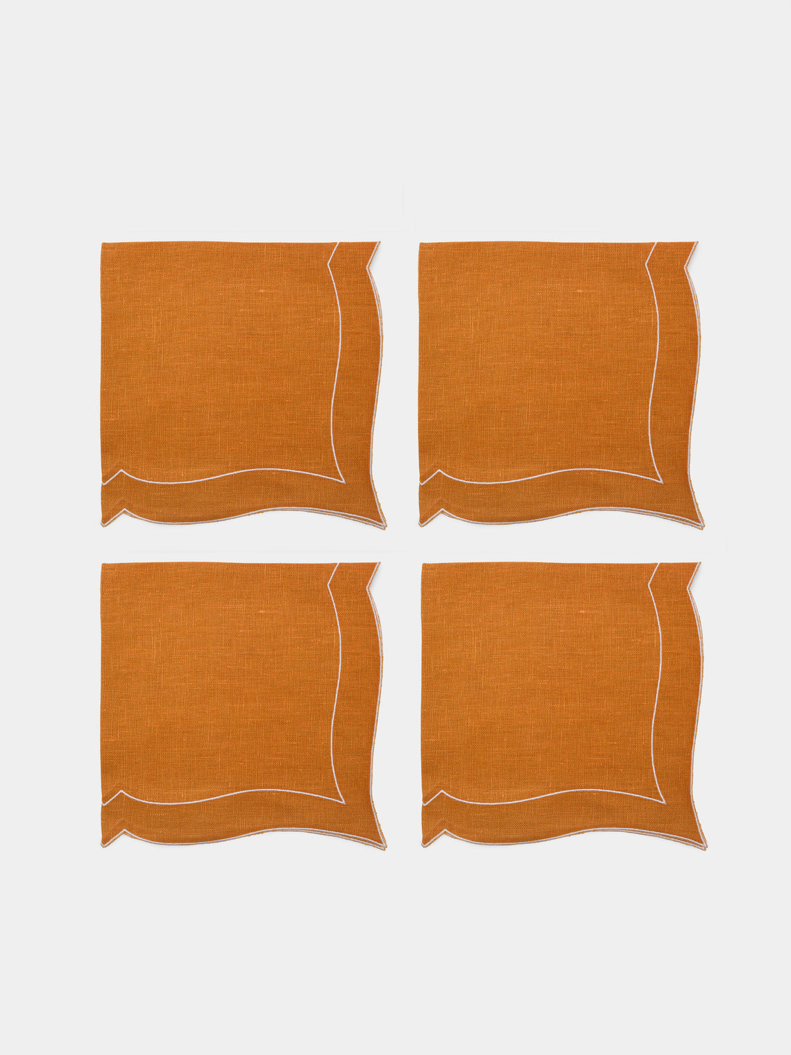 La Gallina Matta - Parentesi Linen Napkins (Set of 4) - Brown - ABASK - 
