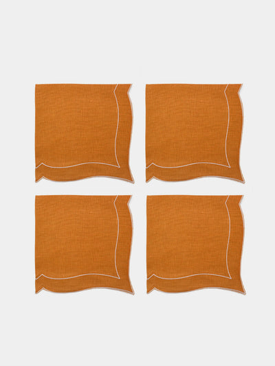 La Gallina Matta - Parentesi Linen Napkins (Set of 4) - Brown - ABASK - 