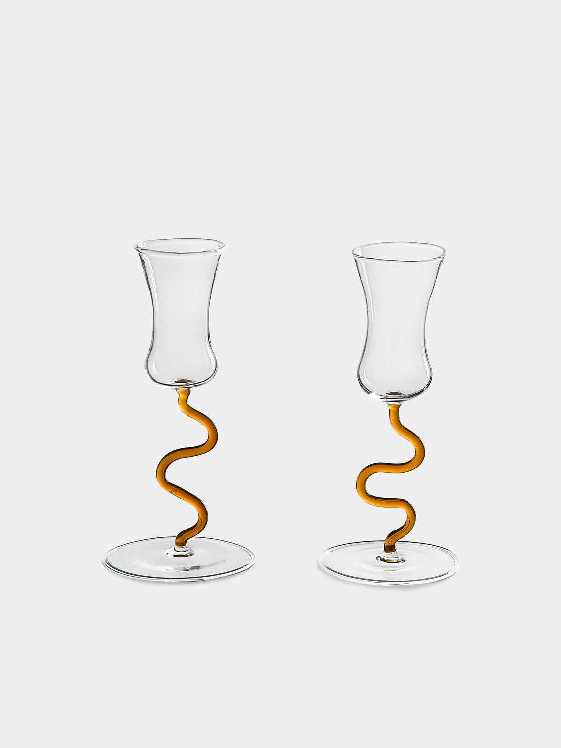 River Valadez - Hand-Blown Grappa Glasses (Set of 2) - Clear - ABASK