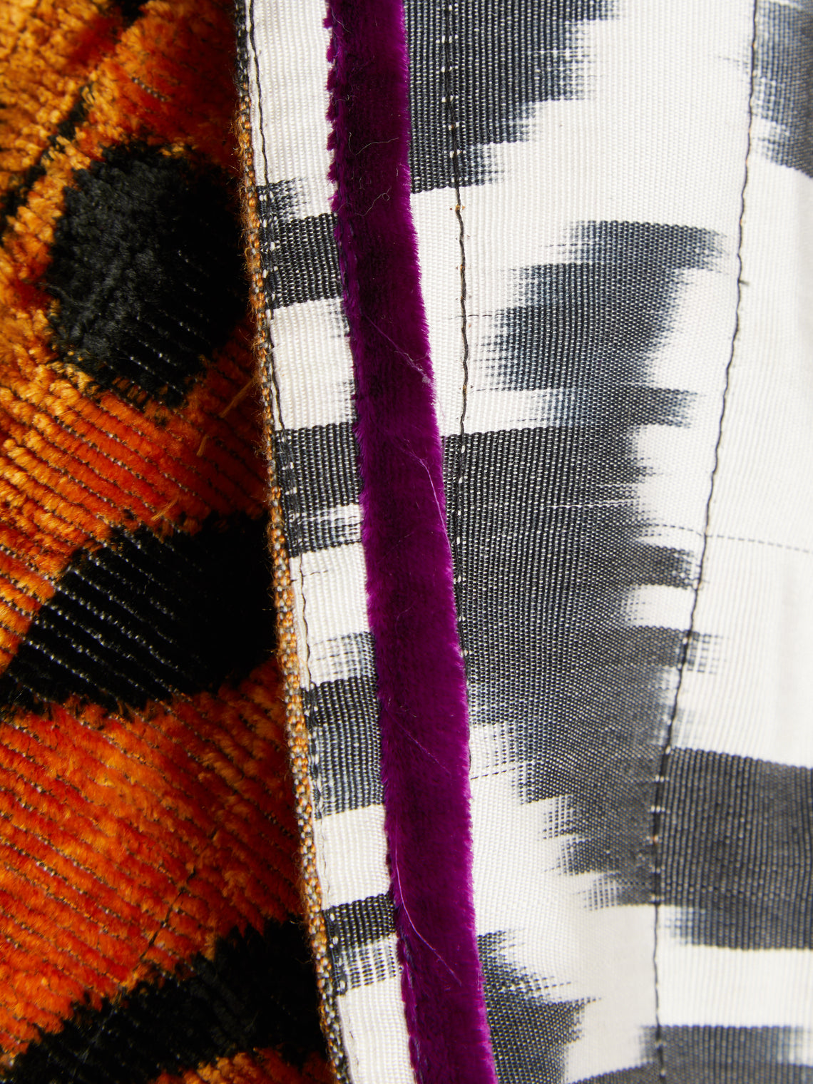 Nazzy Beglari - Hand-Loomed Ikat Silk and Cotton Reversible Robe | One Size -  - ABASK
