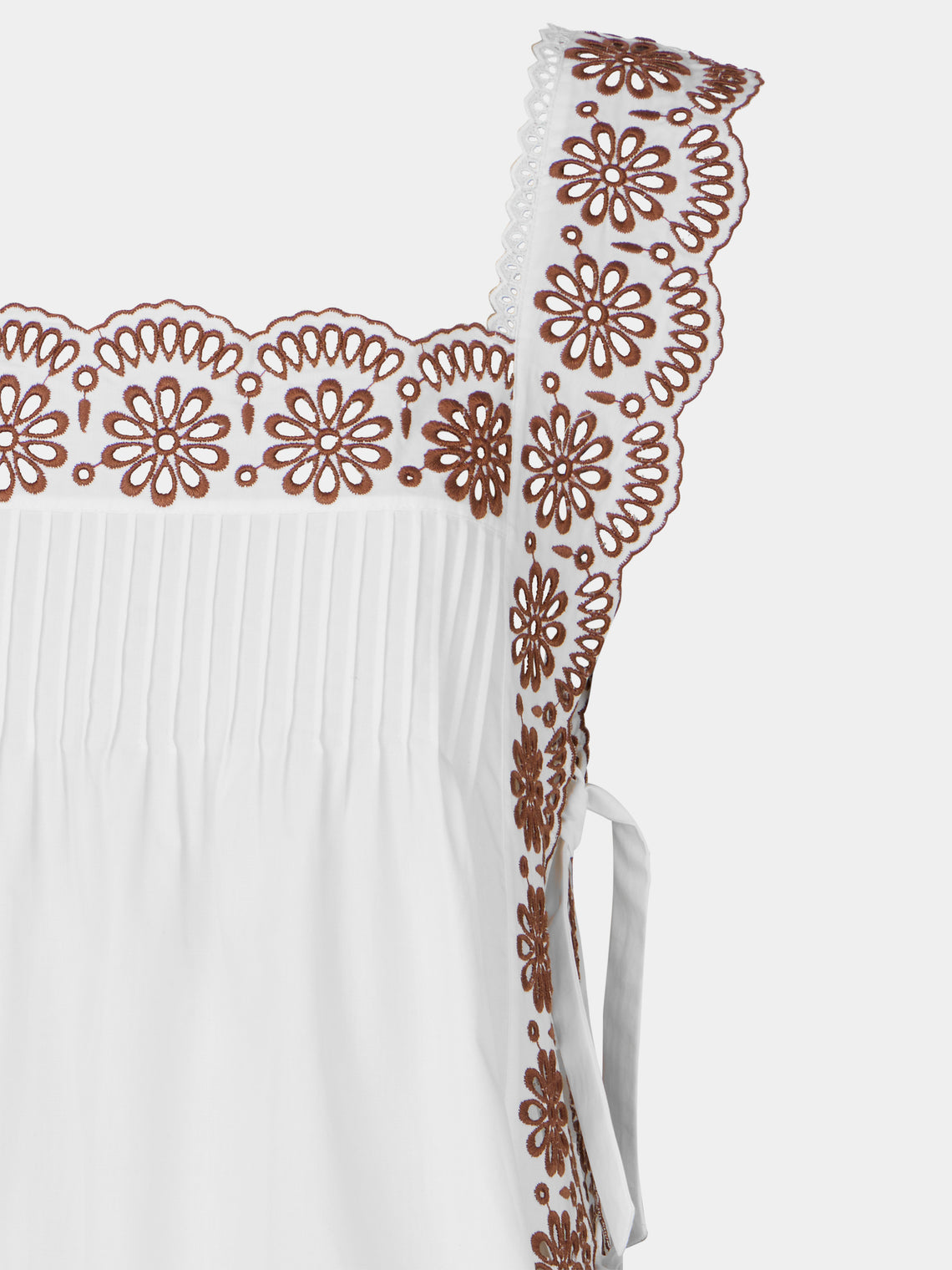 Loretta Caponi - Fiocchini Cotton Long Dress | Size: S - White - ABASK