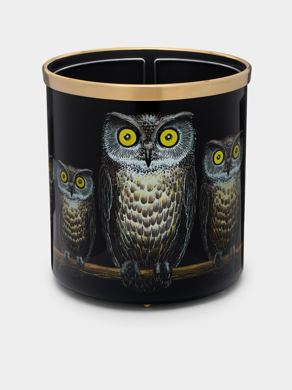 Fornasetti - Civette Hand-Painted Waste Paper Basket -  - ABASK - 