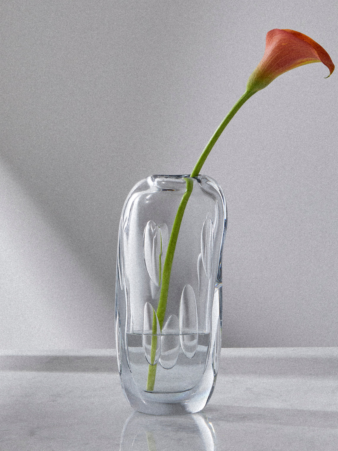 Antique and Vintage - 1960s Blob Crystal Vase (12in/30cm) - Clear - ABASK