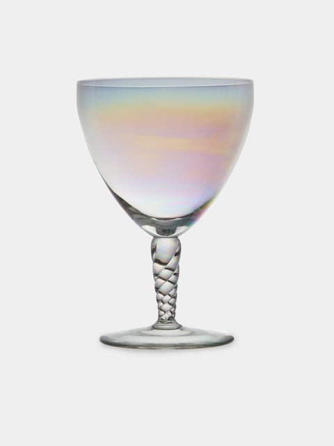 Antique and Vintage - 1950s Pearlescent White Wine Glasses (Set of 6) - Clear - ABASK - 