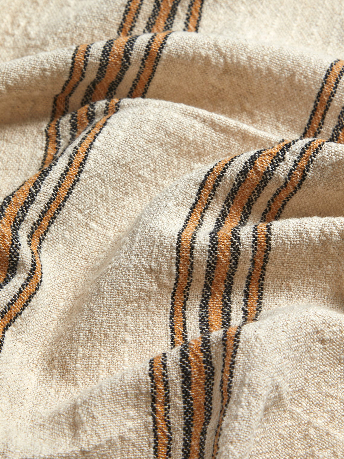 Mizar & Alcor - Apricot Handwoven Linen and Cotton Towels (Set of 2) - Orange - ABASK