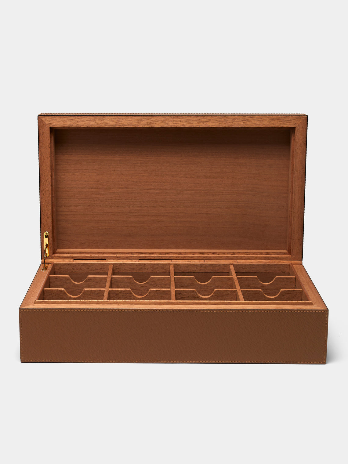 Giobagnara - Leather Large Tea Box - Brown - ABASK - 