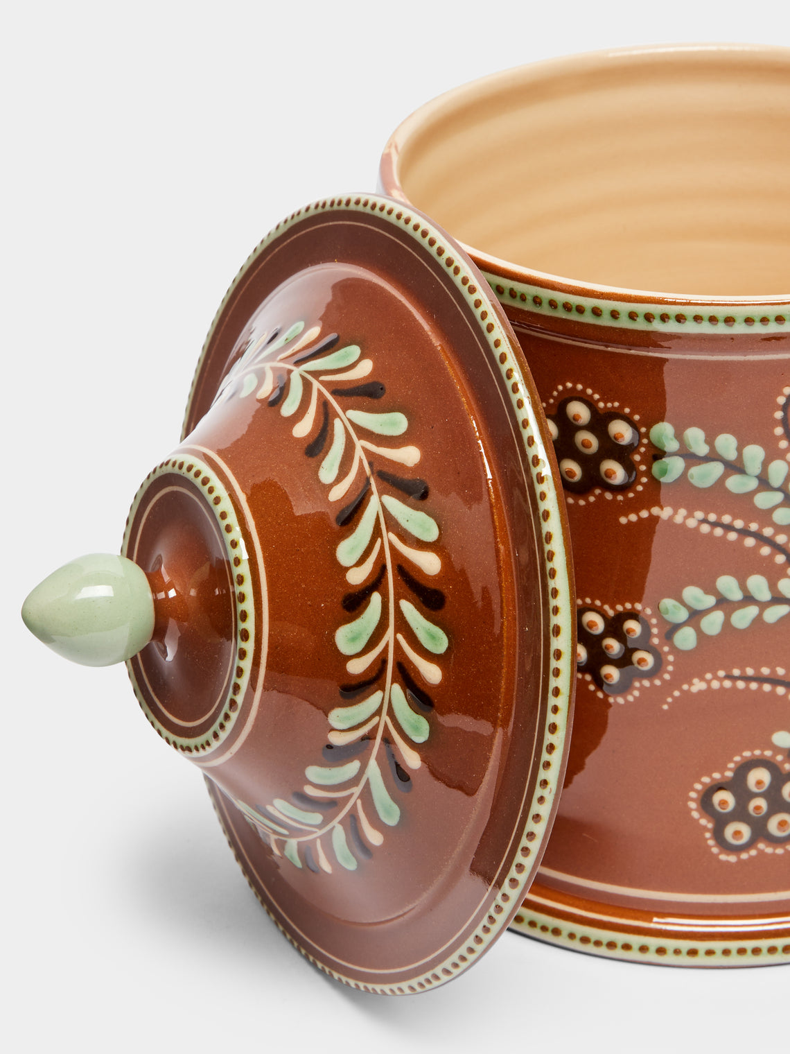 Poterie d’Évires - Flowers Hand-Painted Ceramic Small Jar -  - ABASK