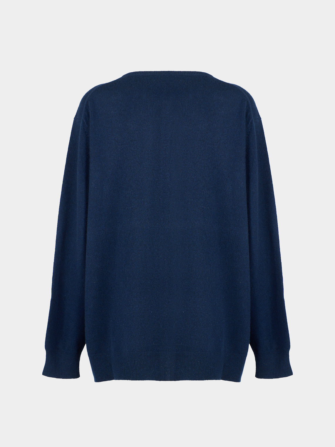 Ryan Roche - Cashmere Lightweight Oversized Cardigan | Size: S - Navy - ABASK