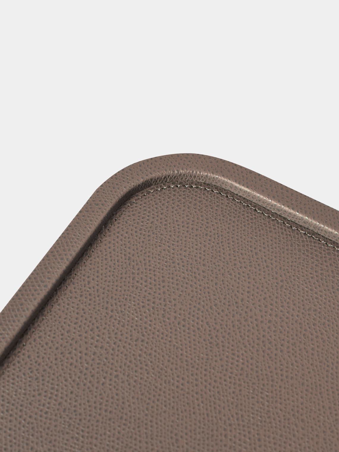 Giobagnara - Arcobaleno Leather Tray (12.5in/31.5cm) - Gray - ABASK