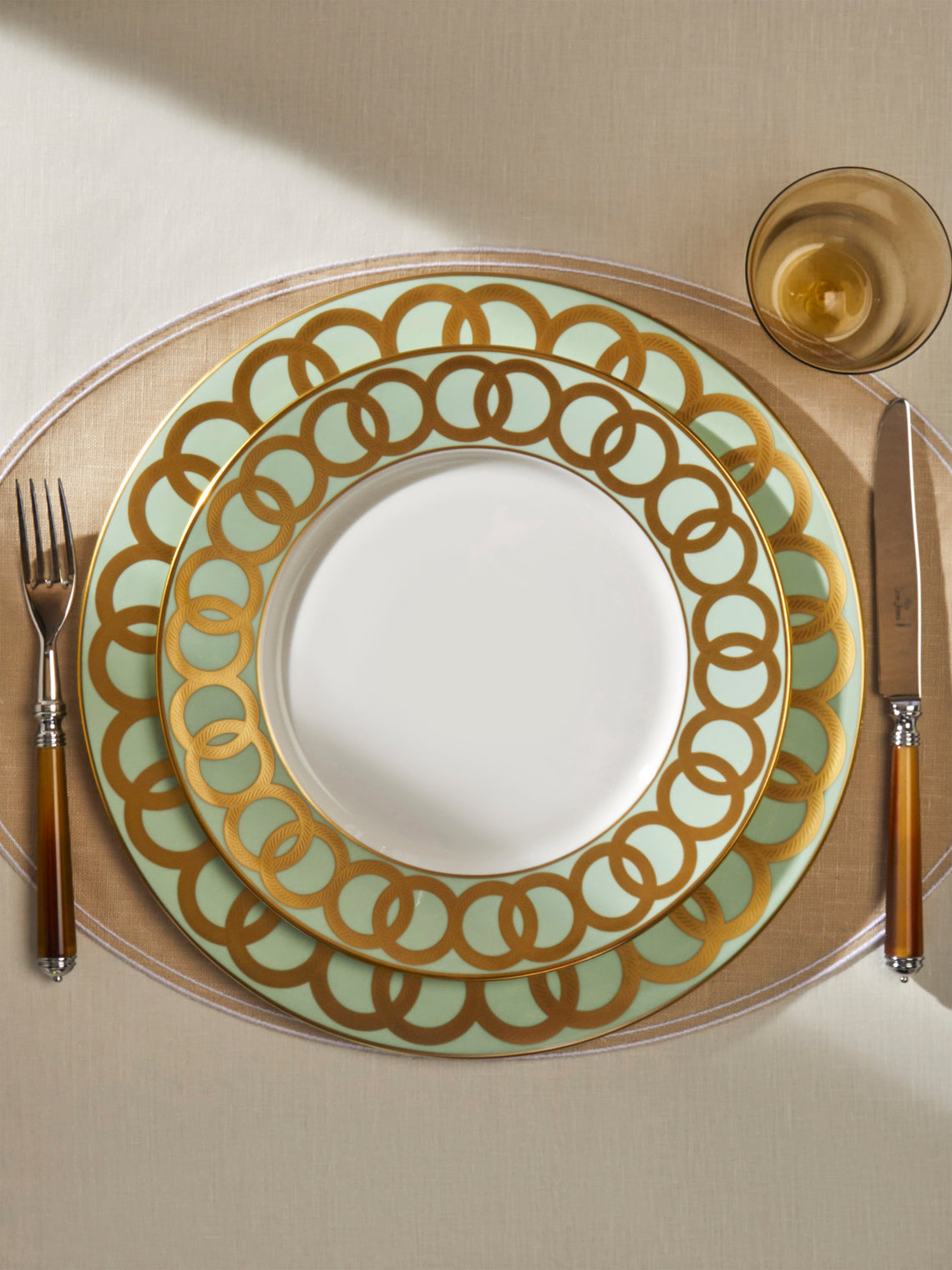 Royal Crown Derby - Riviera Dream Hand-Painted Bone China Dinner Plate - Green - ABASK