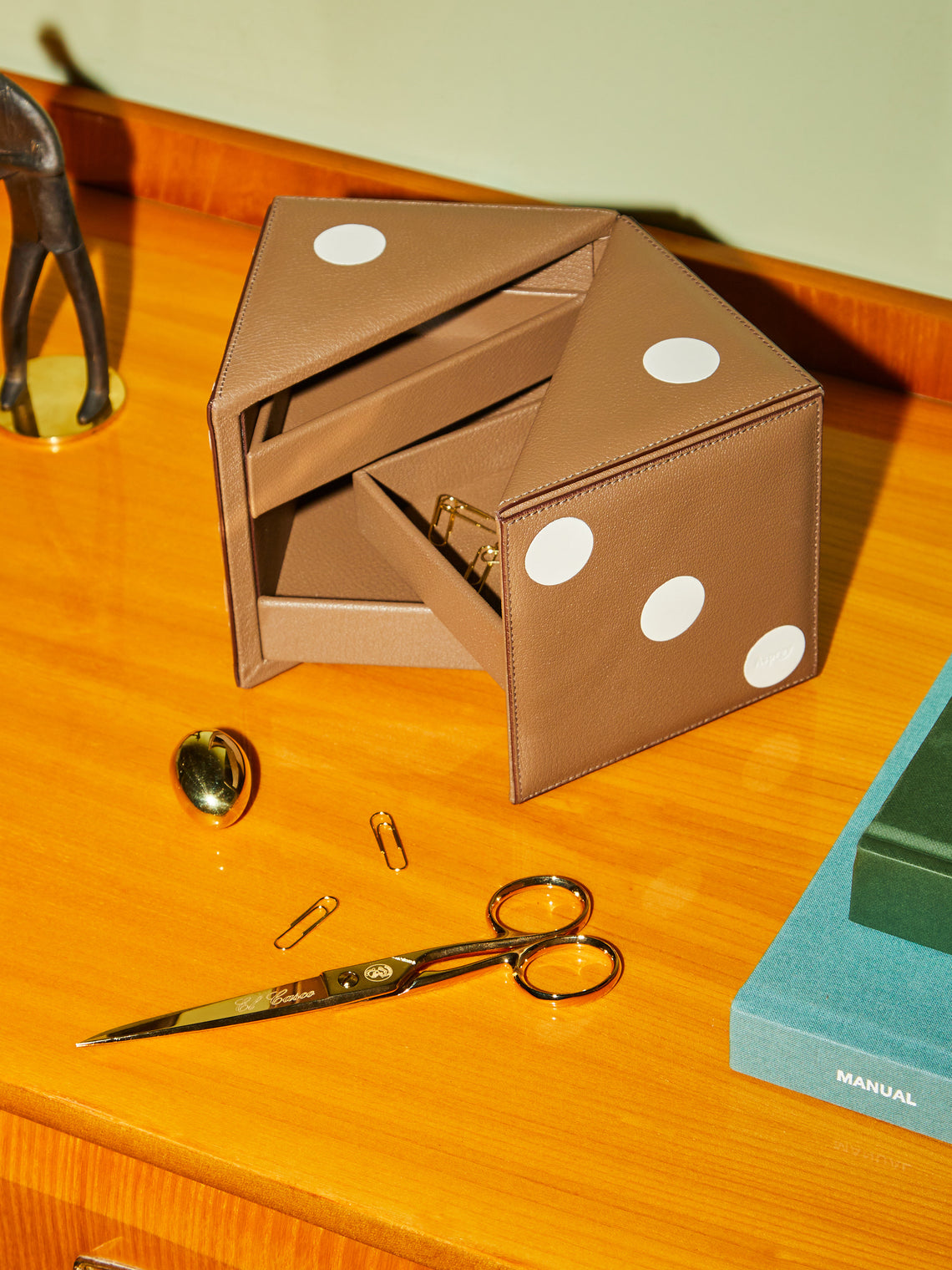 Asprey - Leather Dice Cube Box -  - ABASK