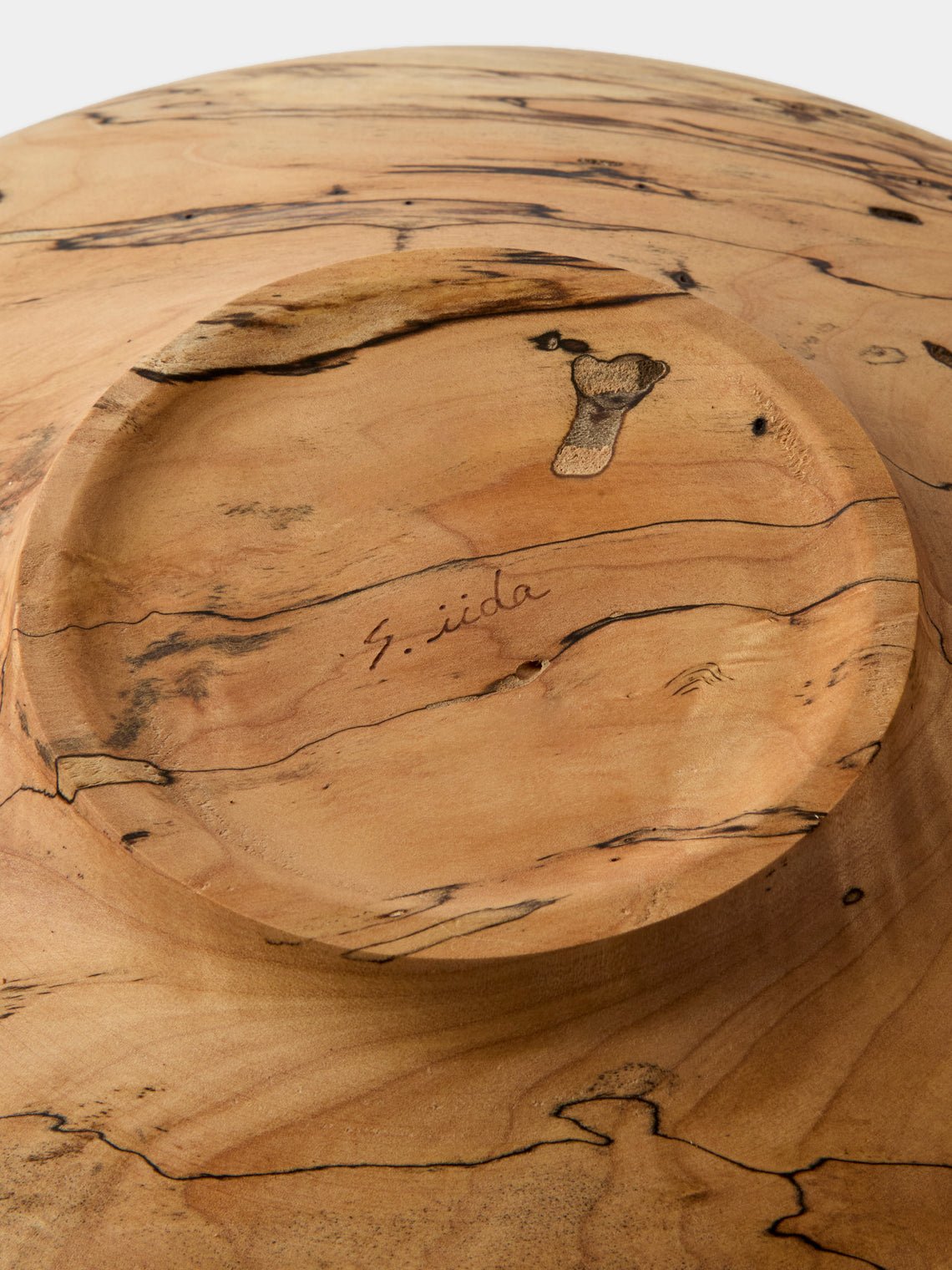 Iida Woodturning - Hand-Turned Oil-Finish Spalted Maple Bowl - Brown - ABASK