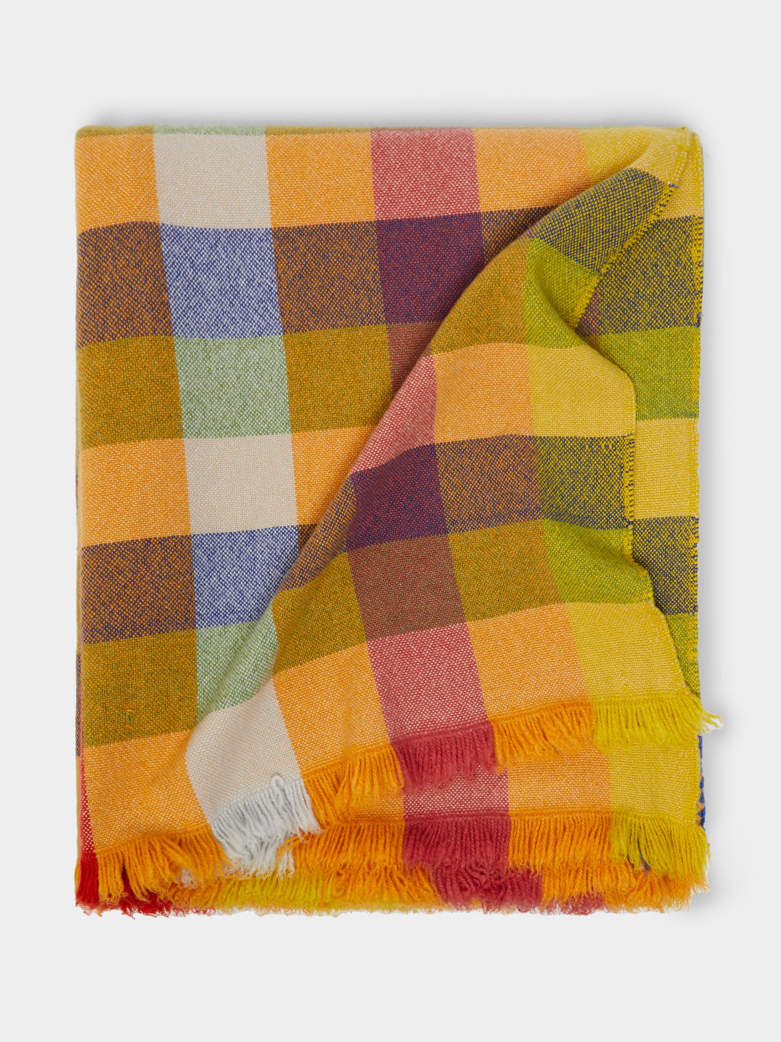 The Elder Statesman - Plaid Cashmere Blanket -  - ABASK - 