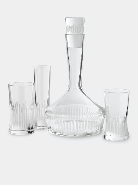 J. Hill's Standard - Martino Gamper Furrow Cut Crystal Collection - Clear - ABASK - 