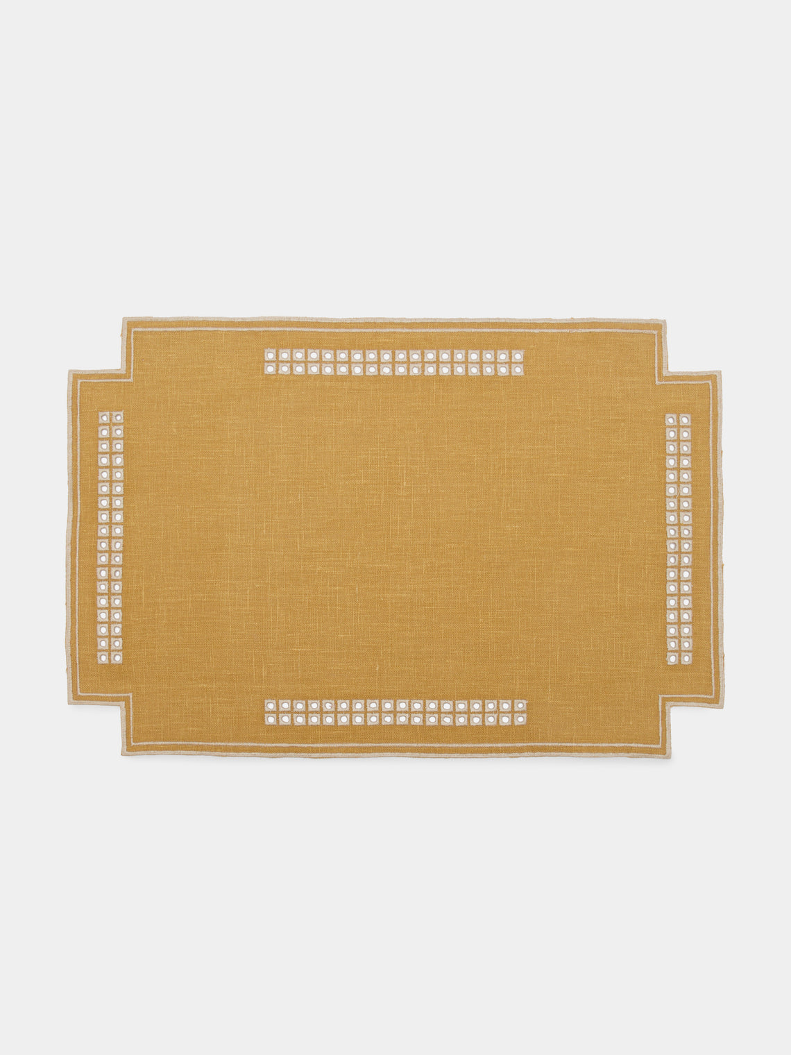Borgo delle Tovaglie - Eva Embroidered Linen Placemats (Set of 4) -  - ABASK - 