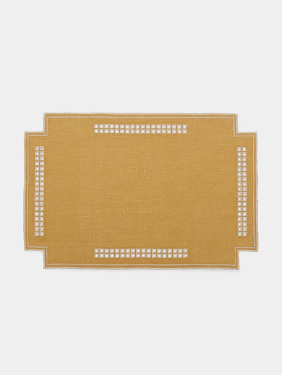 Borgo delle Tovaglie - Eva Embroidered Linen Placemats (Set of 4) -  - ABASK - 