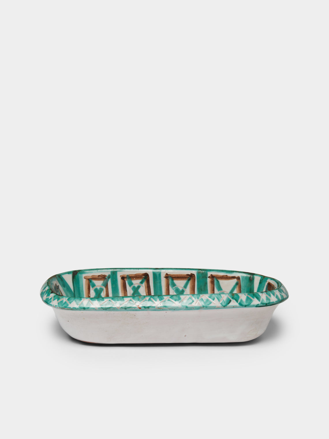 Antique and Vintage - 1950s Robert Picault Ceramic Oval Bowl -  - ABASK - 